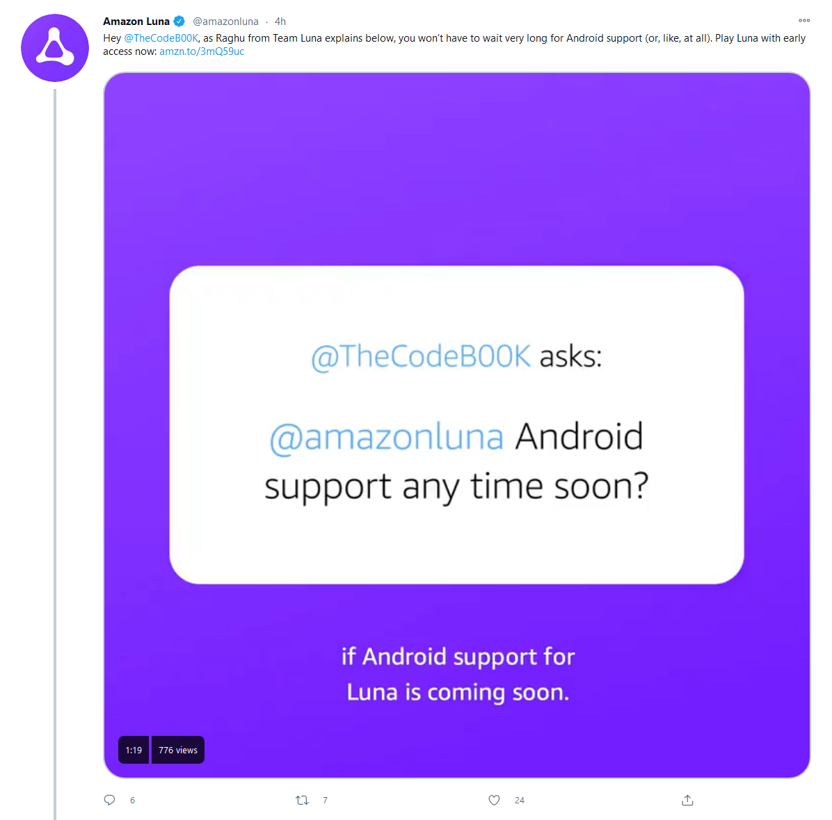 亚马逊Luna云端游戏服务现登录Android平台 游戏