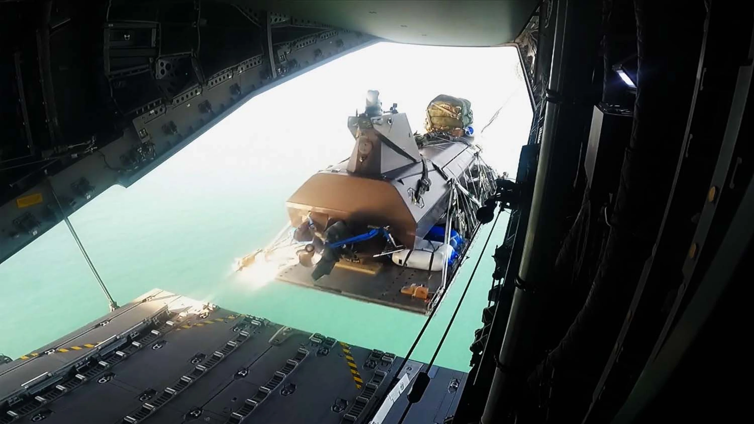 UK Navy conducts first autonomous boat air-drop test