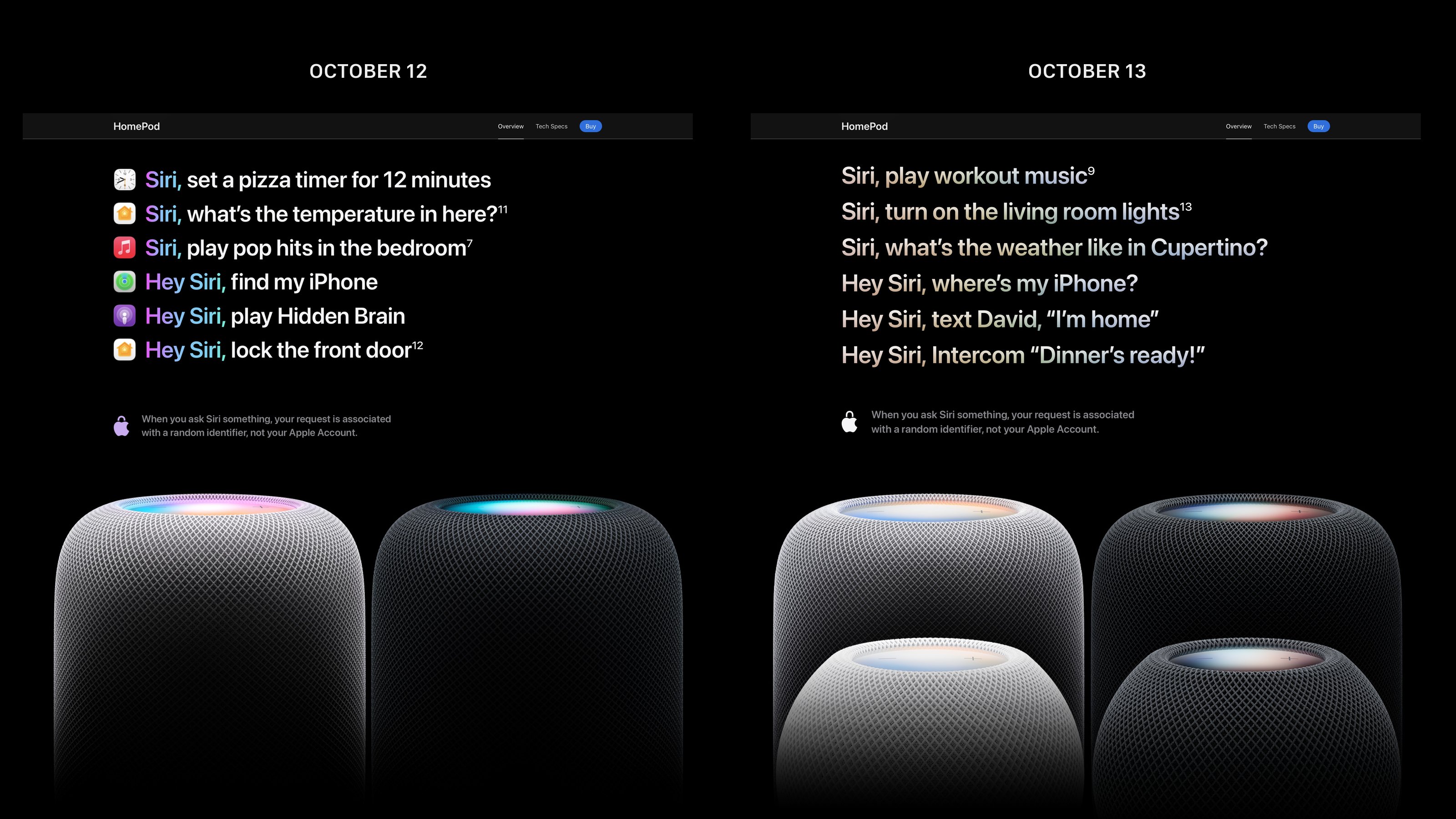 苹果官网泄露线索 大尺寸HomePod或将迎来Siri AI升级