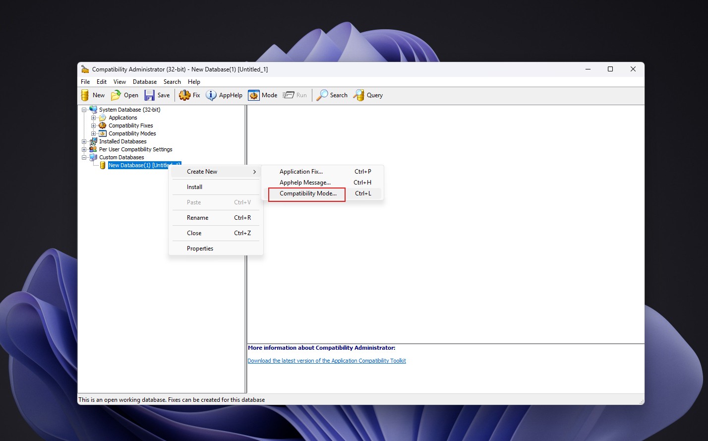 Creating-a-new-database-of-Compatibility-Mode.jpg