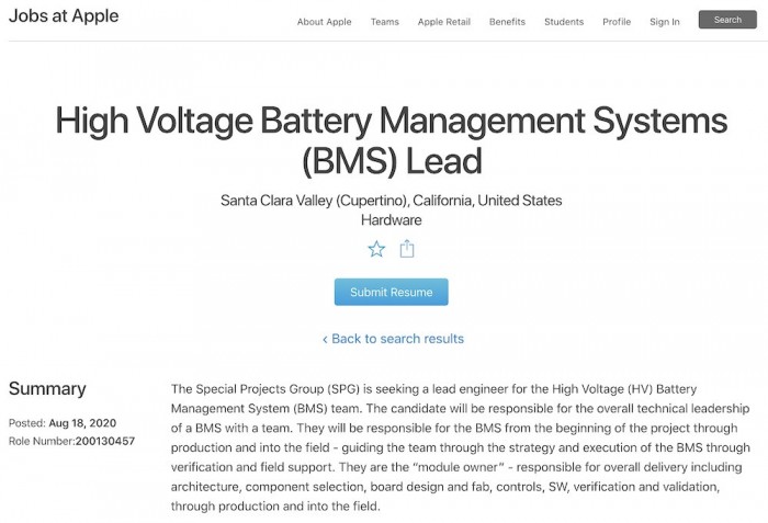 苹果汽车项目一年开放300+职位 13人高管团队曝光