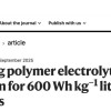 清华大学开发出600Wh/kg锂电池：密度提升3倍 不怕针刺、烘烤